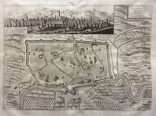 Mortier Pierre (1661-1711) Trevigny ou Trevise. Ville de l'Etat de Venise. Elle est Capitale de la Mrche Trevisane 1704 Amsterdam 